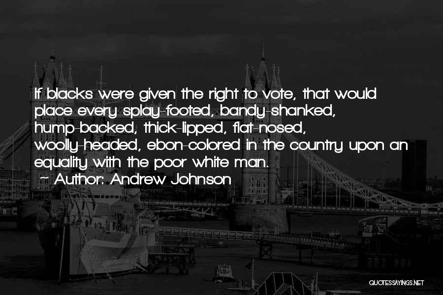 Right To Equality Quotes By Andrew Johnson