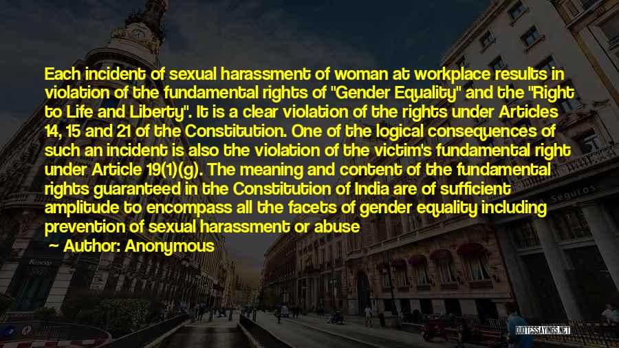 Right To Equality Quotes By Anonymous