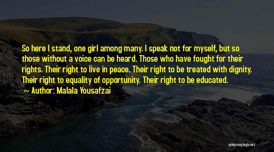 Right To Equality Quotes By Malala Yousafzai