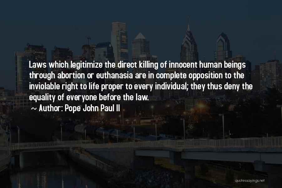 Right To Equality Quotes By Pope John Paul II
