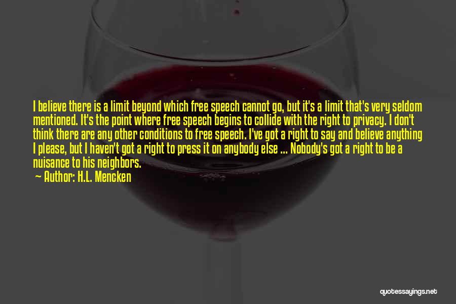 Right To Free Speech Quotes By H.L. Mencken