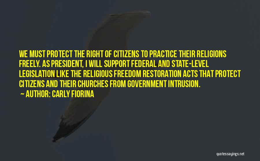 Right To Religious Freedom Quotes By Carly Fiorina