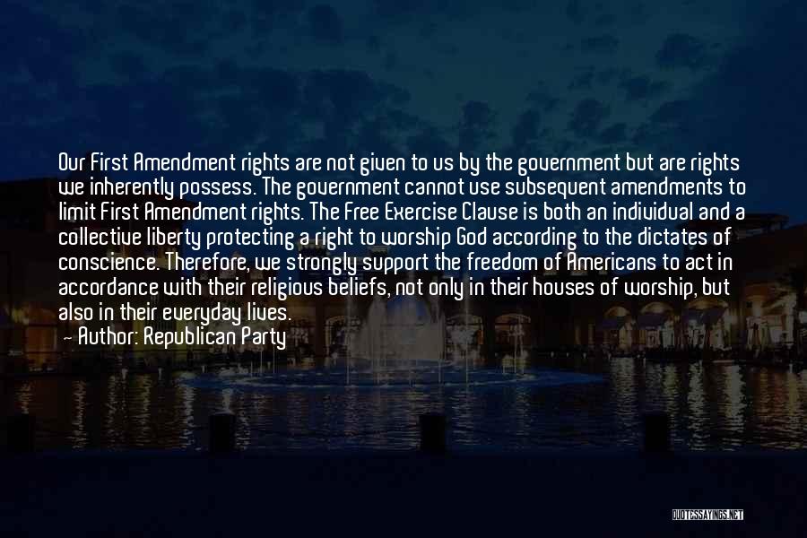 Right To Religious Freedom Quotes By Republican Party