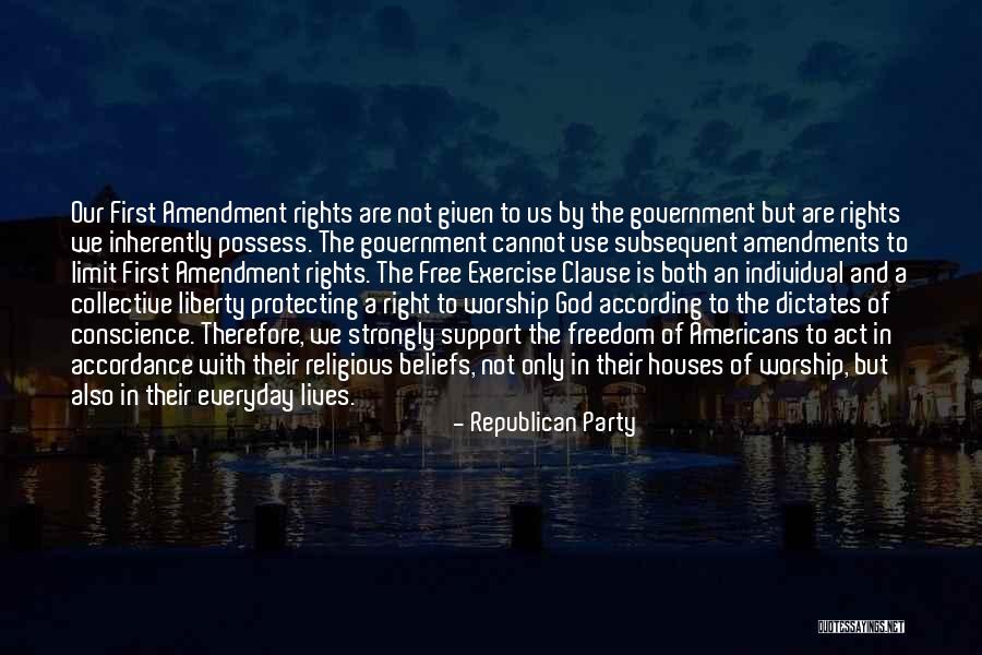 Right To Religious Freedom Quotes By Republican Party