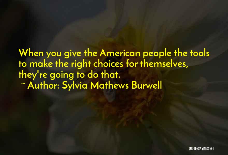 Right Tools Quotes By Sylvia Mathews Burwell