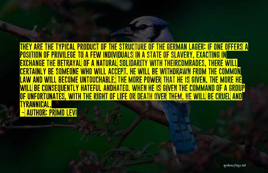 Right Vs. Privilege Quotes By Primo Levi