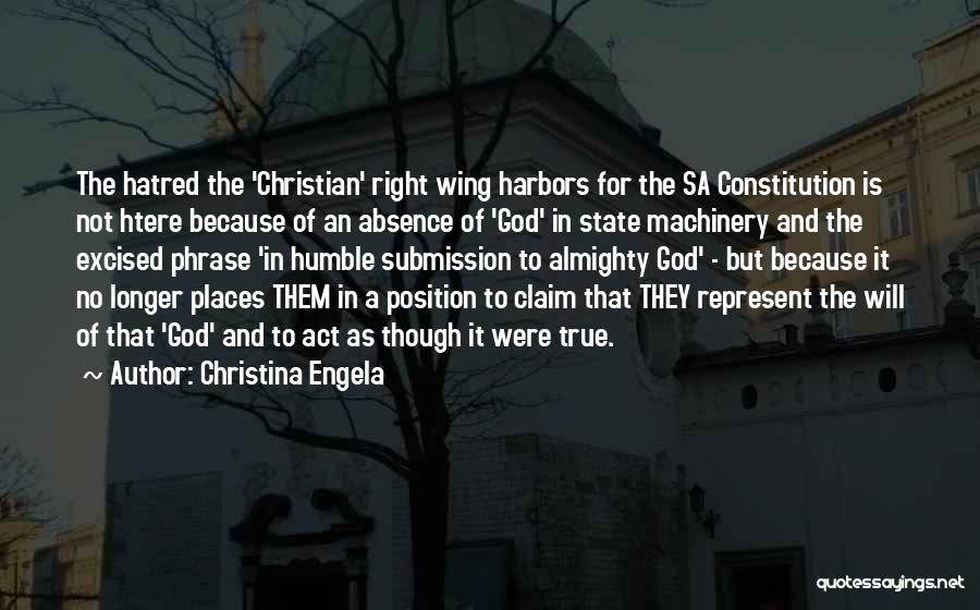 Right Wing Christian Quotes By Christina Engela