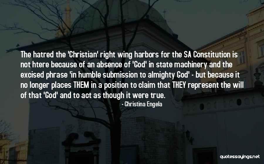 Right Wing Christian Quotes By Christina Engela