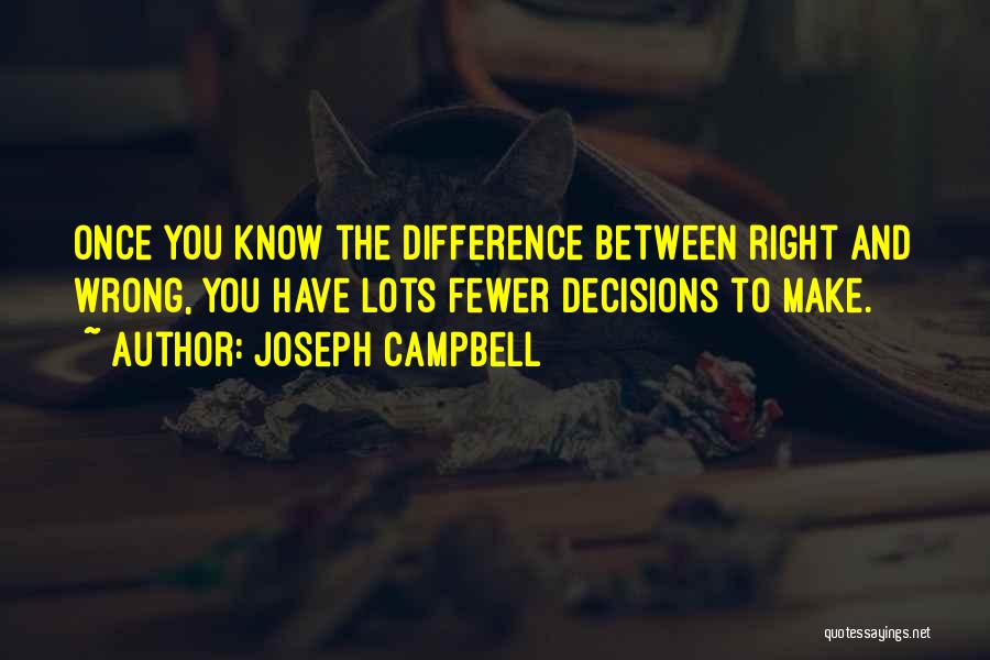 Right Wrong Decision Quotes By Joseph Campbell