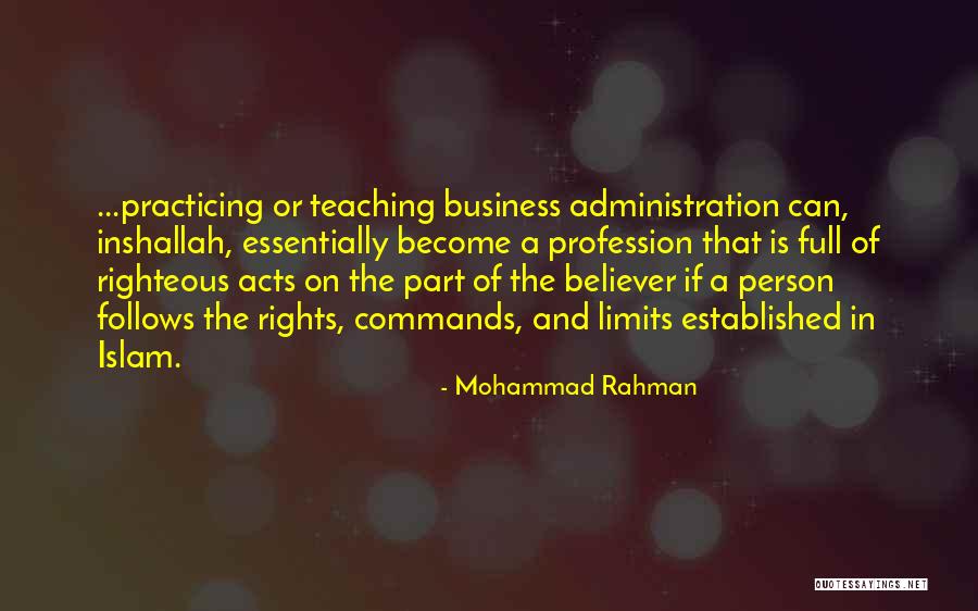 Righteous Person Quotes By Mohammad Rahman Righteous Person Quotes By Mohammad Rahman