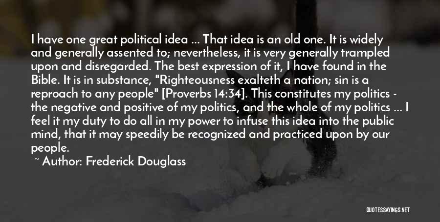 Righteousness From The Bible Quotes By Frederick Douglass
