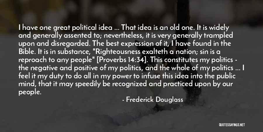 Righteousness From The Bible Quotes By Frederick Douglass