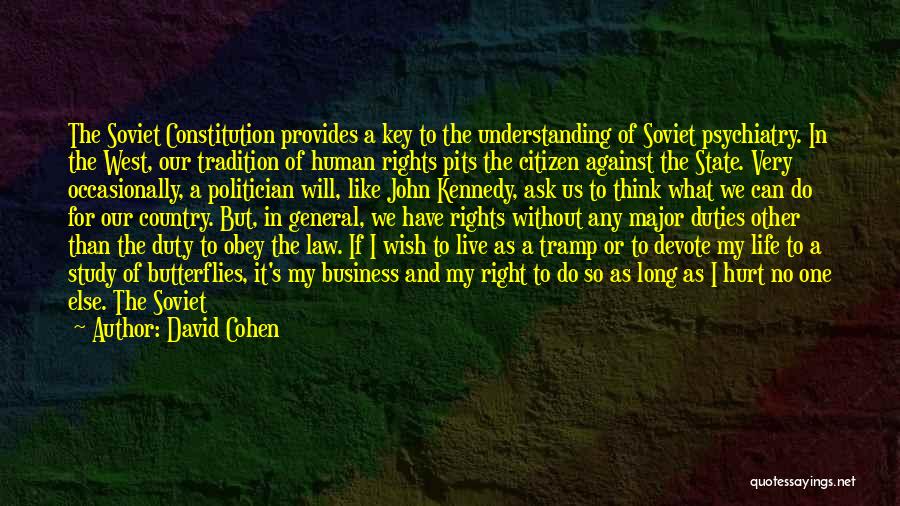 Rights And Duties Quotes By David Cohen