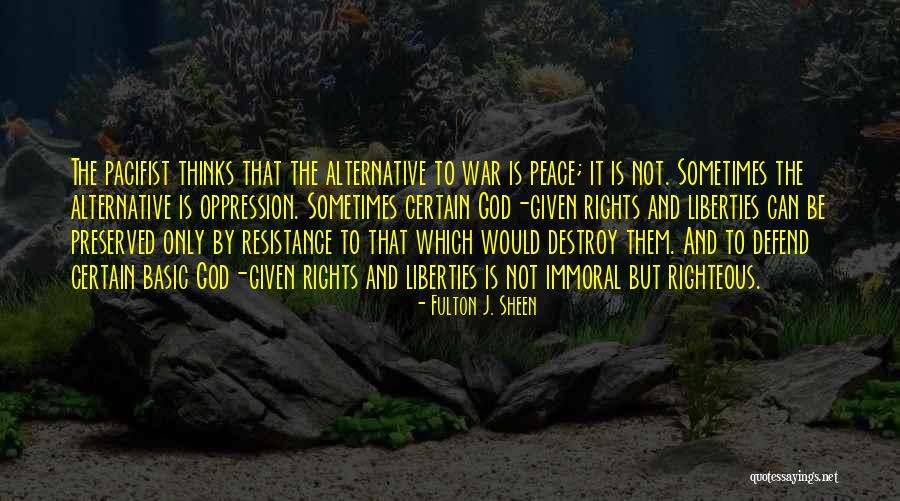 Rights And Liberties Quotes By Fulton J. Sheen Rights And Liberties Quotes By Fulton J. Sheen