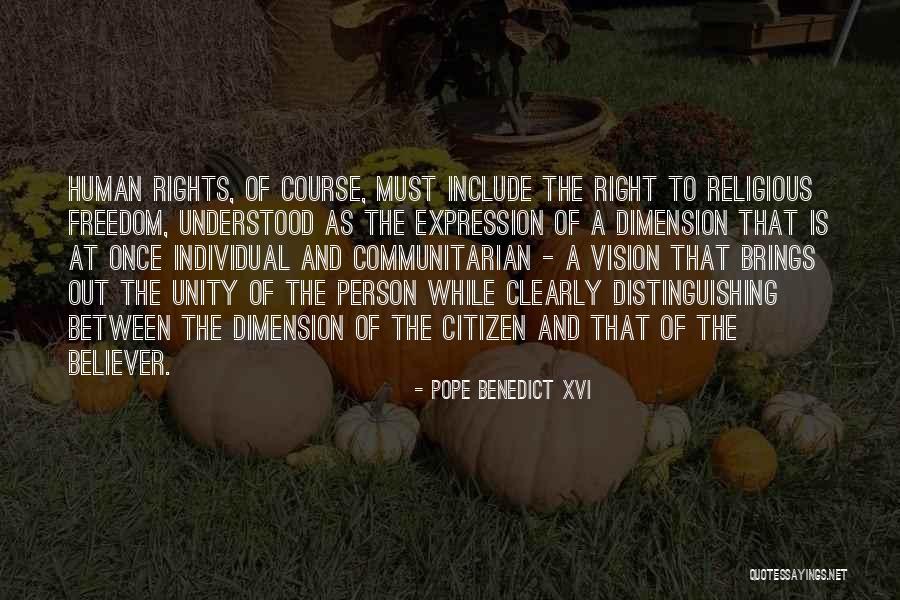 Rights Of A Person Quotes By Pope Benedict XVI Rights Of A Person Quotes By Pope Benedict XVI