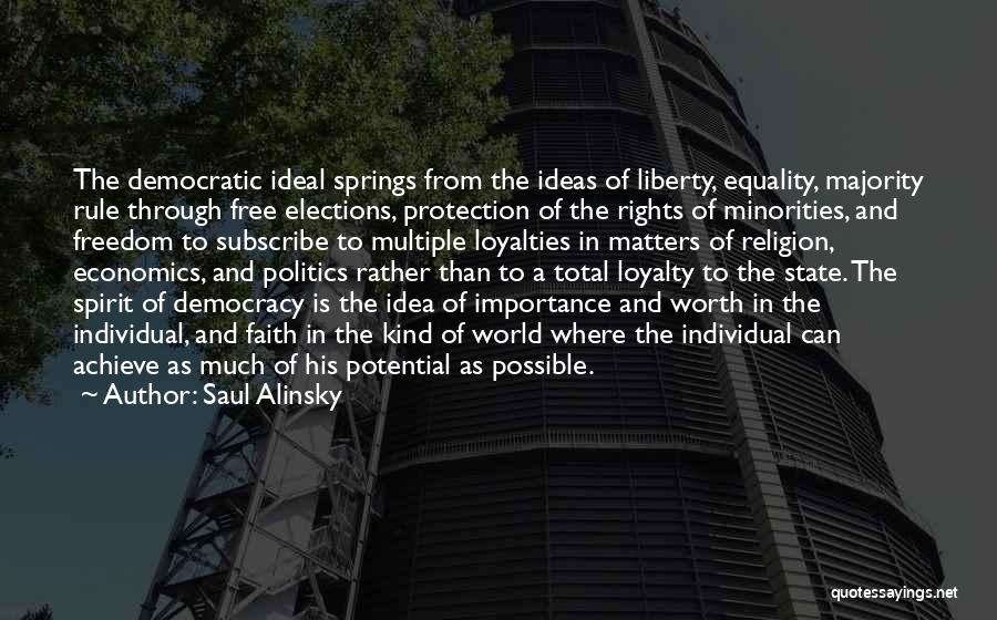Rights Of Minorities Quotes By Saul Alinsky