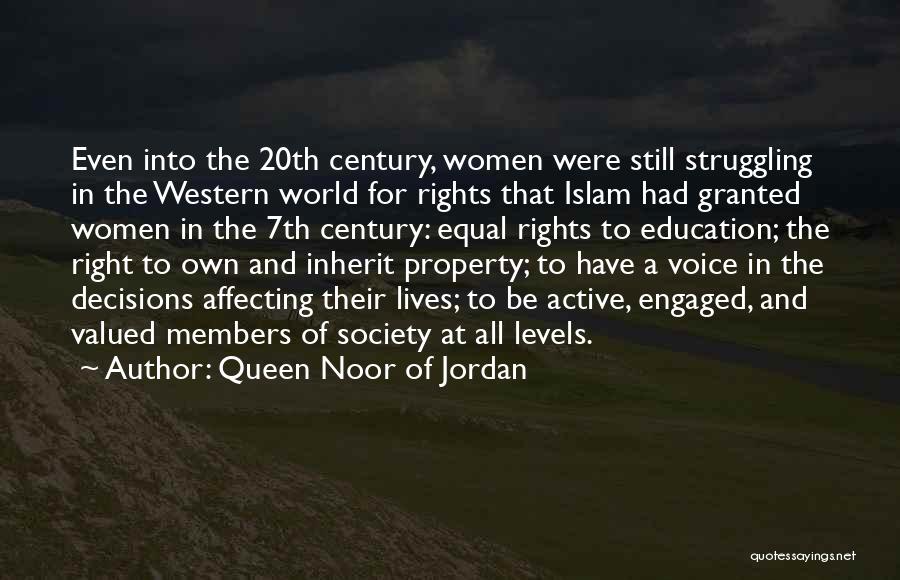 Rights To Education Quotes By Queen Noor Of Jordan