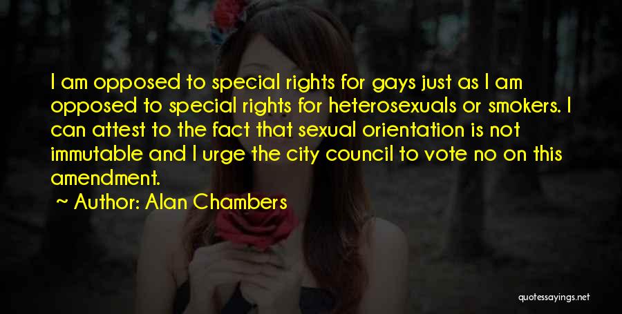 Rights To Vote Quotes By Alan Chambers