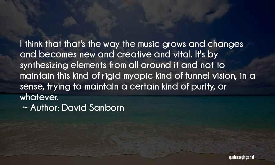 Rigid Thinking Quotes By David Sanborn