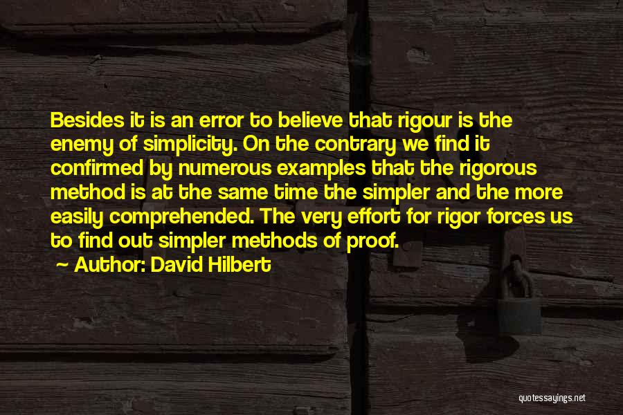 Rigour Quotes By David Hilbert