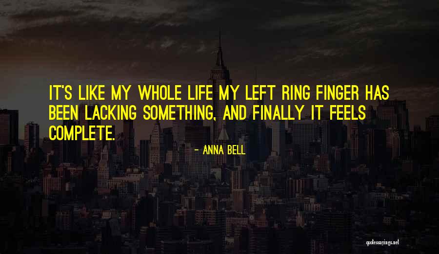 Ring Finger Quotes By Anna Bell