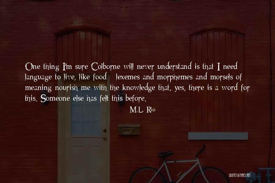 Rio Quotes By M.L. Rio Rio Quotes By M.L. Rio