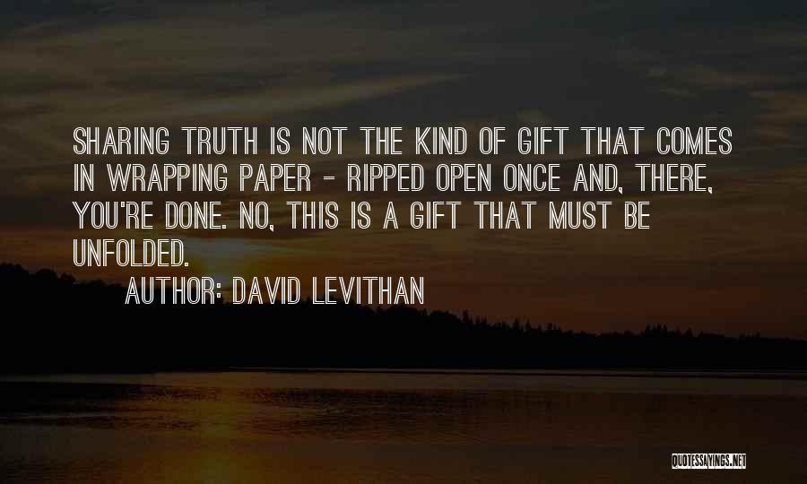 Ripped Paper Quotes By David Levithan