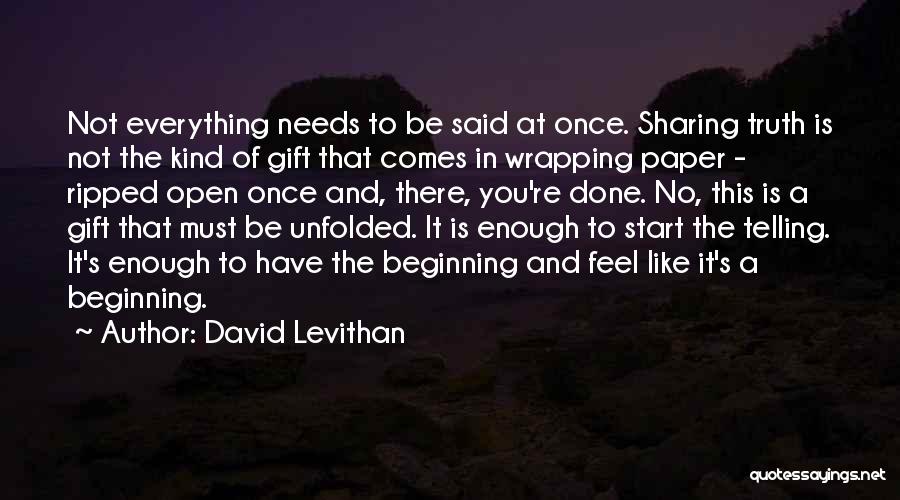 Ripped Paper Quotes By David Levithan