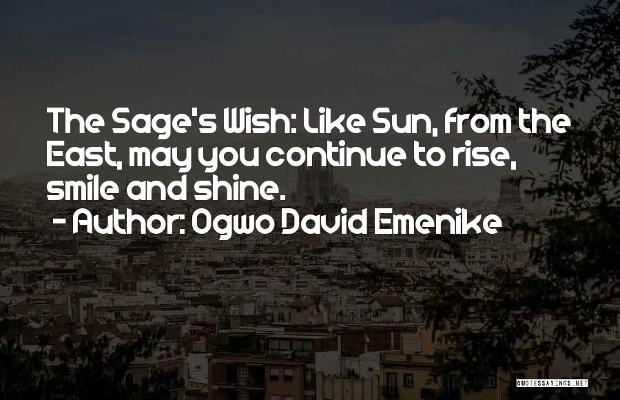 Rise And Shine Quotes By Ogwo David Emenike