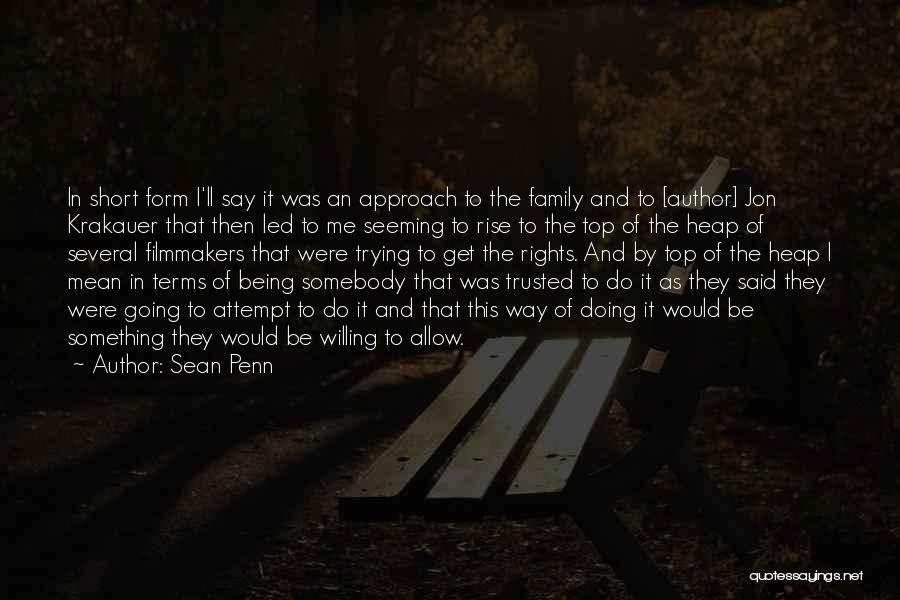 Rise Short Quotes By Sean Penn