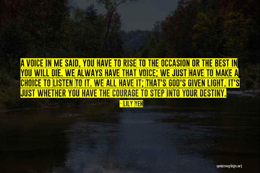 Rise To The Occasion Quotes By Lily Yeh Rise To The Occasion Quotes By Lily Yeh