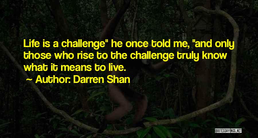 Rise Up To The Challenge Quotes By Darren Shan