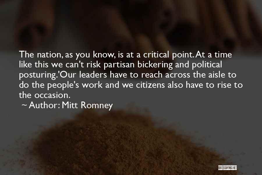 Rise Up To The Occasion Quotes By Mitt Romney