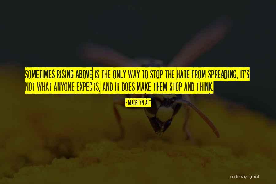 Rising Above Hate Quotes By Madelyn Alt Rising Above Hate Quotes By Madelyn Alt