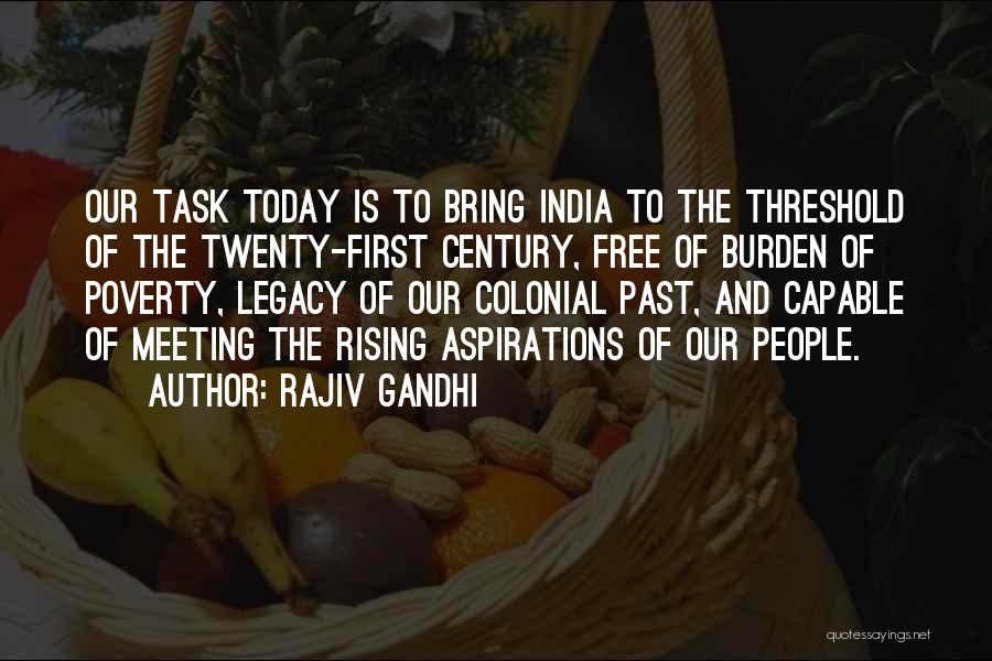 Rising From Poverty Quotes By Rajiv Gandhi