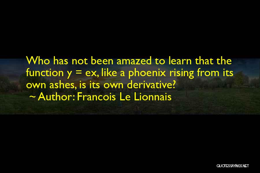 Rising From The Ashes Quotes By Francois Le Lionnais