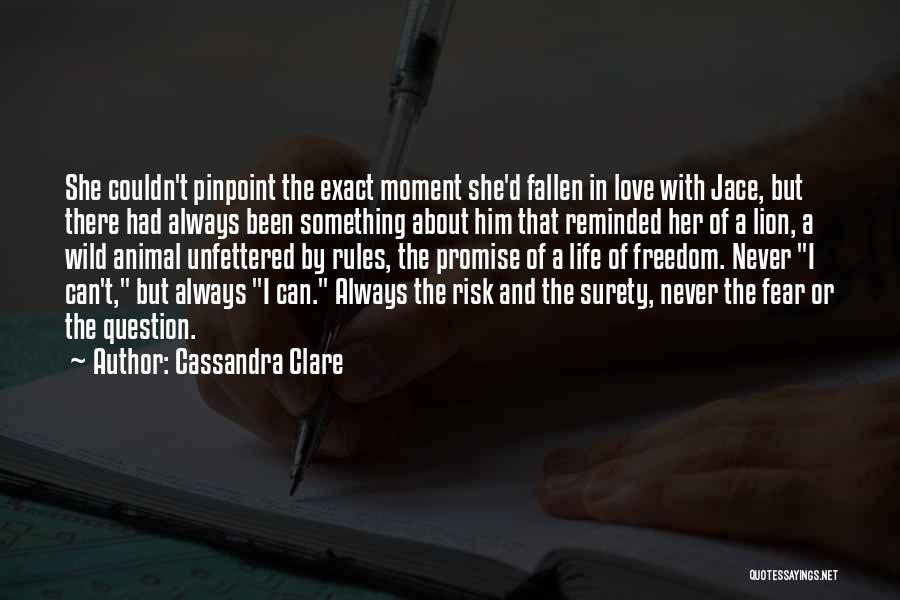 Risk Fear Quotes By Cassandra Clare