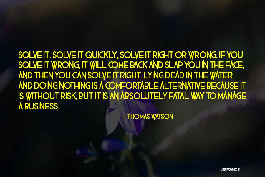 Risk Is My Business Quotes By Thomas Watson