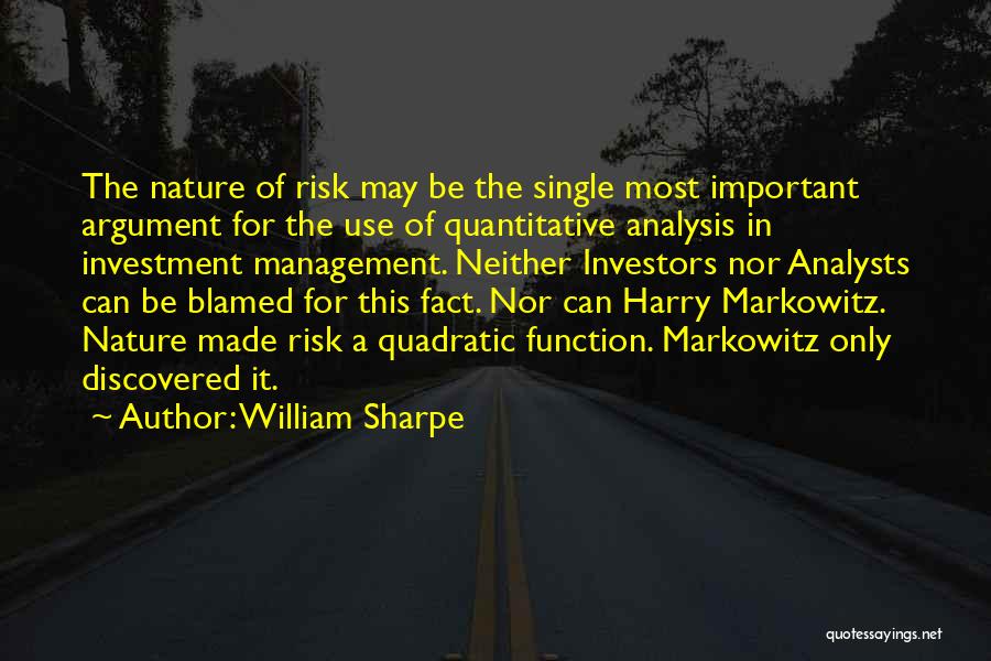 Risk Management Quotes By William Sharpe
