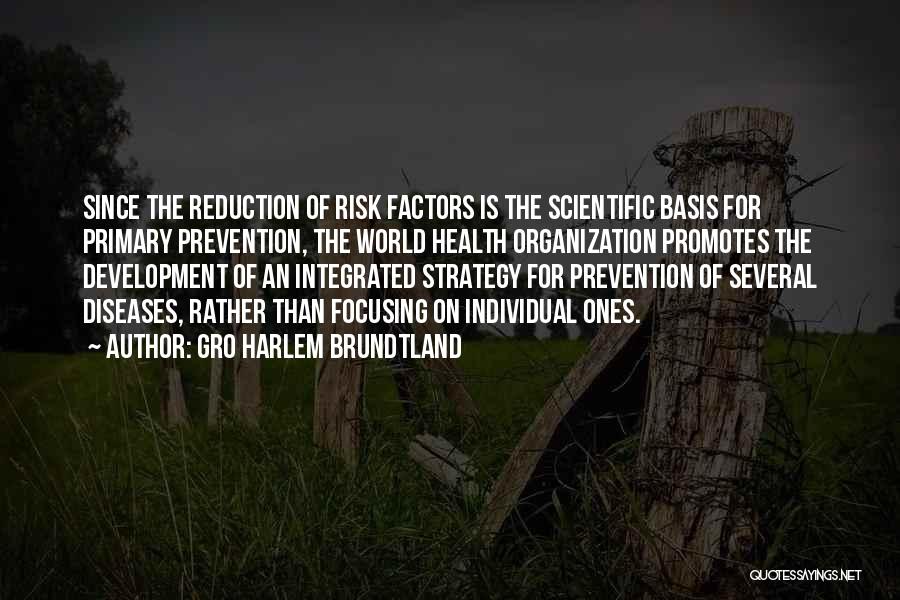 Risk Reduction Quotes By Gro Harlem Brundtland