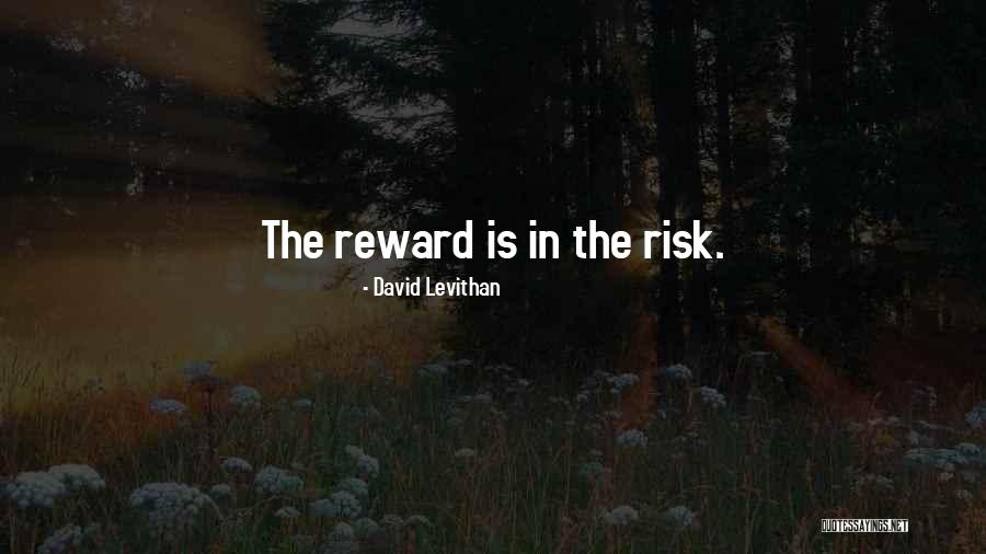 Risk Reward Quotes By David Levithan