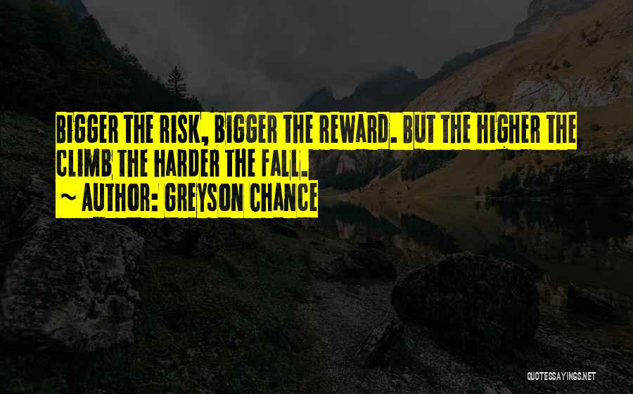 Risk The Fall Quotes By Greyson Chance