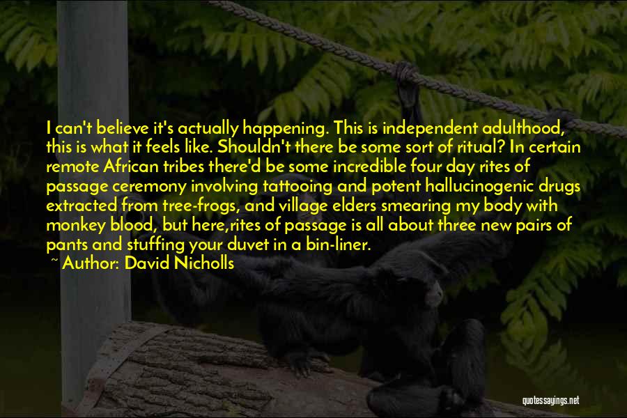 Rites Quotes By David Nicholls