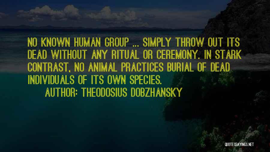 Ritual Quotes By Theodosius Dobzhansky
