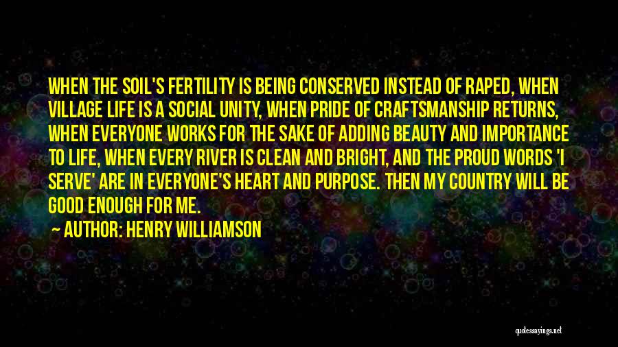 River Clean Up Quotes By Henry Williamson