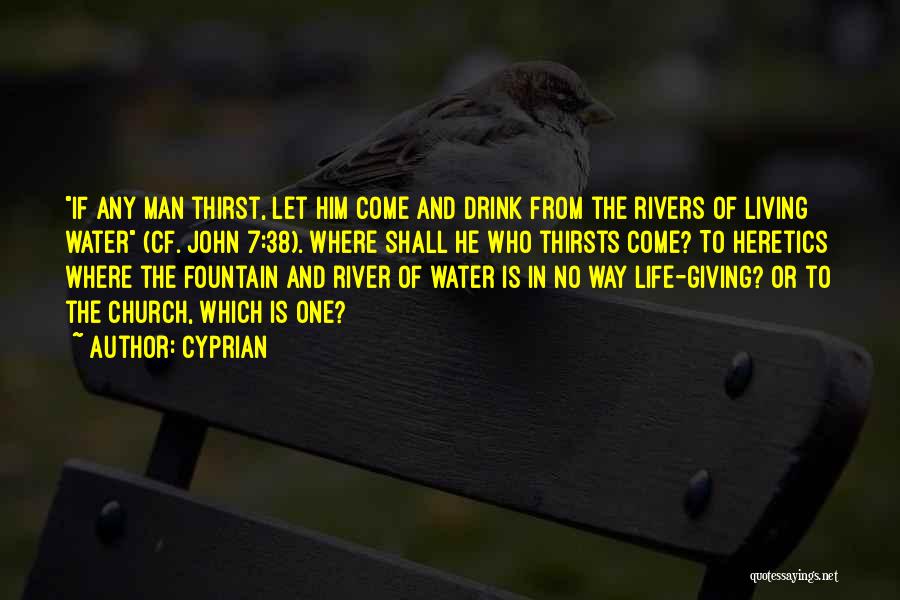 Rivers And Water Quotes By Cyprian