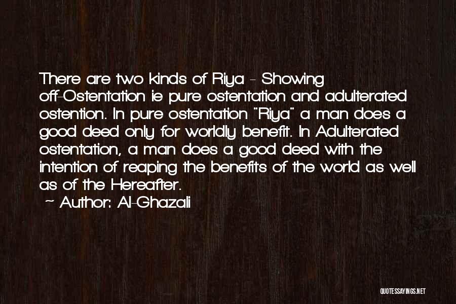 Riya Islamic Quotes By Al-Ghazali