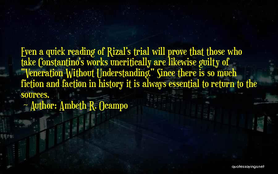 Rizal's Quotes By Ambeth R. Ocampo