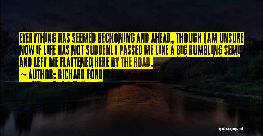 Road Ahead Quotes By Richard Ford