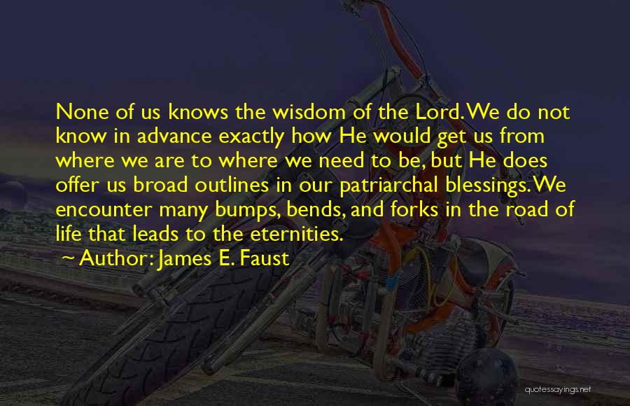 Road Bumps Quotes By James E. Faust